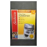 NIB Sunbeam Filter Free Warm Mist Humidifier