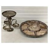 2 SINVER PLATE SERVING PCS. INTERNATIONAL SILVER