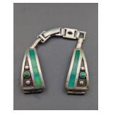 Signed Jobeth Mayes Zuni Silver and stone Inlay