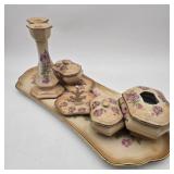 Antique English Porcelain Vanity Set