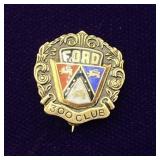 10K Gold Pin Ford 300 Club, 3.49g