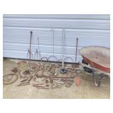 WHEEL BARREL FULL OF FARM & RANCH SCRAP METAL