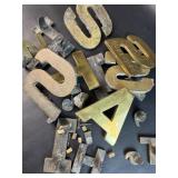 VTG Cast Brass Letters/ Numbers