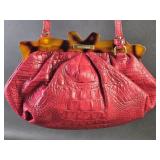 Brahmin Purse Avril Raspberry Melbourne Tortoise