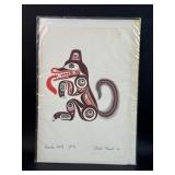 VTG Bill Reid Card Reproduction from Silk Screen