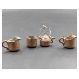 Old Dollhouse Copper Wheat Penny Miniature Tea