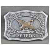 Vtg Peters Ammo Advertising Duck Belt Buckle