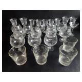 26 Vtg Crystal Stemware Brandy Glasses Cordial