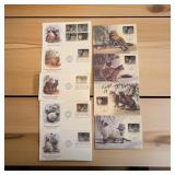 Lot of VTG 1st Day Cancel Stamps 1988 Cats