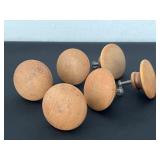 Vintage Wood Drawer Pulls Knobs