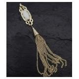 Kendra Scott White Stone / Gold Tone Tassel