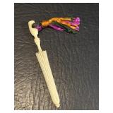 Antique Bone Carved Umbrella Needle Case Holder