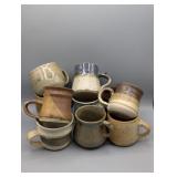 10 SIGNED STUDIO ART MUGS