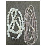 Mother of Pearls Beads & Pearl in Cage Necklace