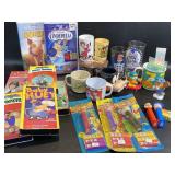 Disney Garfield & Cartoon Cups & Glasses + PEZ ,