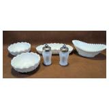 Hobstar Pattern Milk Glass+