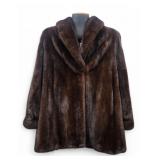 Dark Brown Mink Coat Jacket Hole Under Rt Arm
