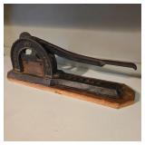 Antique Superb Cast Iron Tobacco Cutter