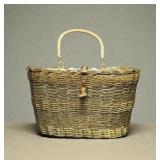 Vintage Gold Metal Wicker Style Purse Styled by