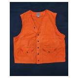 Vtg CC Filson Hunting Vest Blaze Orange Upland Sz