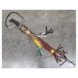 Vtg Machete W Ornate Leather Sheath