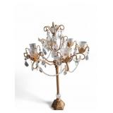 Vintage Metal Tabletop Chandelier Candle Holder