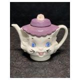 VINTAGE LEFTON MISS PRISS KITTY CERAMIC TEA POT