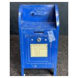 METAL U.S. MAIL DROP BOX BANK OPENED BIT NO KEY
