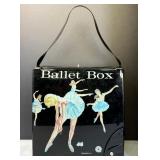 1966 Mattel Ballet Box Black Patent Vinyl Case w