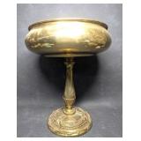 Large Decorative Brass Pedestal Bowl, Planter ?