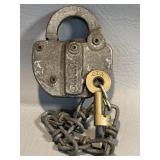GTW RR Railroad Padlock & Key Grand Trunk Western