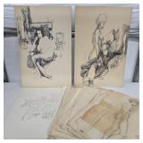 Circa 1897 Figure Studies / Sketches / Nudes