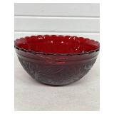 VINTAGE ANCHOR HOCKING ROYAL RUBY RED SANDWICH