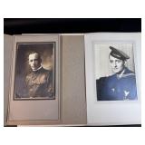 2 Cabinet Card Photos WWI & WWII