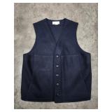 Vtg CC Filson Wool Mackinaw Vest Sz 44 Navy Blue