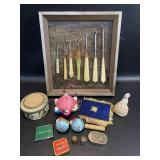 Vintage Sewing Pincushions Tape Measures,