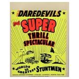 8 VINTAGE DAREDEVILS ADVERTISING POSTERS SUPER
