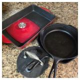 Cast Iron / Lodge Lot w/ Bacon Press