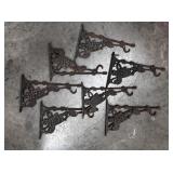 7 VTG Iron Plant Hooks Grape Motif 11.5 x 7.25