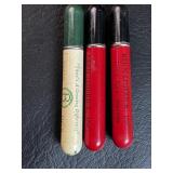 3 Small Advertising Lighters Short Tube/ Pencil