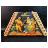 Vtg Russian Lap Harp Hand Painted Made in Belarus