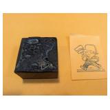 Vintage Letterpress Stamp For Plumbing