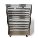 Large Steel Glide Stainless Rolling Tool Box