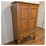 Amish Style Solid Oak Pantry Cabinet w/ Drawer