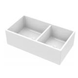 New 33 in Farmhouse Apron Front Sink 60/40