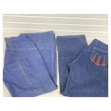 2 PAIR VINTAGE BLUE JEANS MARKED MADE IN MEXICO &