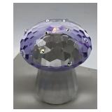 SIMON DESIGNS CRYSTAL MUSHROOM VIOLET CAP FROSTED