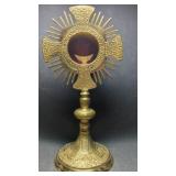 15" Holy Cross Brass Monstrance