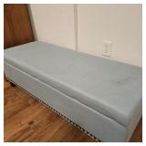 Modern Blue Storage Bench
