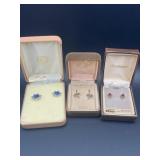 3 SETS GOLD FILLED EARRINGS